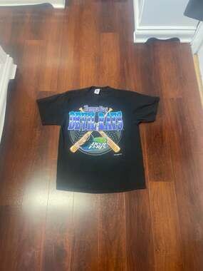 Vintage 1997 Tampa Bay Devil Rays MLB T-Shirt Logo 7 Black Size Large